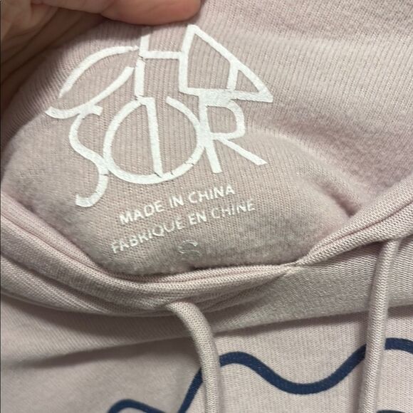 Chaser beach waves pink Wave Pattern Hoodie Sz S NWOT - Picture 4 of 4